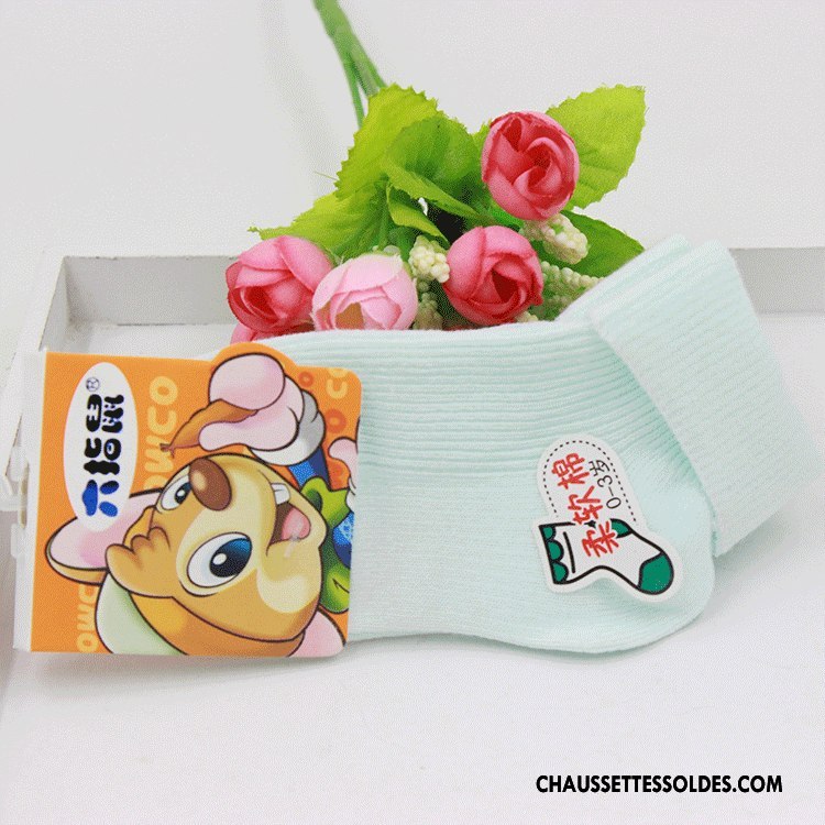 Chaussettes Mi Hautes Fille Enfant Le Nouveau Offre Spéciale Coton Bio L'automne Printemps Bleu