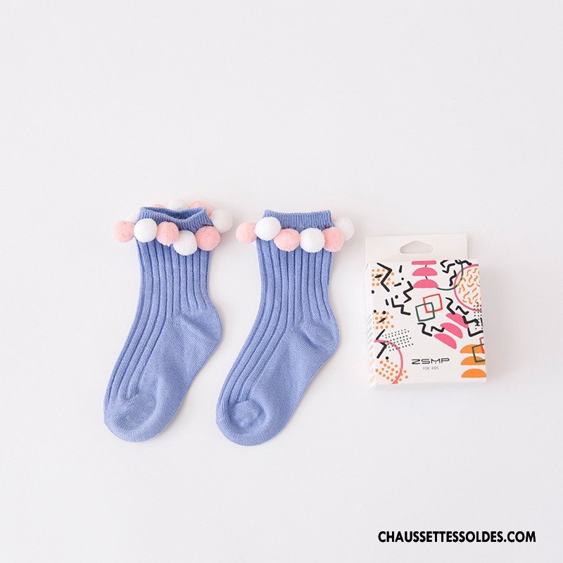 Chaussettes Mi Hautes Fille Enfant Matelassé Manuel L'automne Hiver Milieu Vert Foncé
