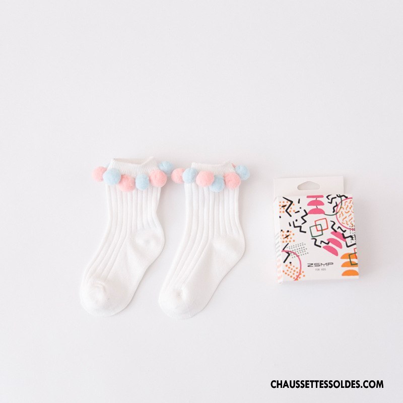 Chaussettes Mi Hautes Fille Enfant Matelassé Manuel L'automne Hiver Milieu Vert Foncé