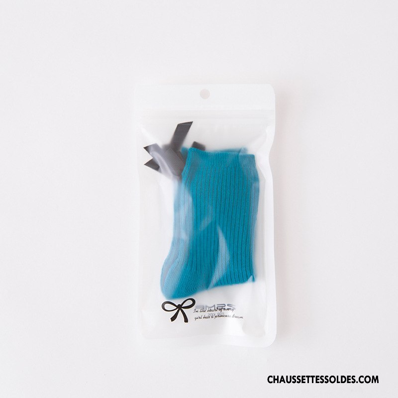 Chaussettes Mi Hautes Fille Enfant Papillon Laçage L'automne Matelassé Hiver Couleurs De Bonbons Rose