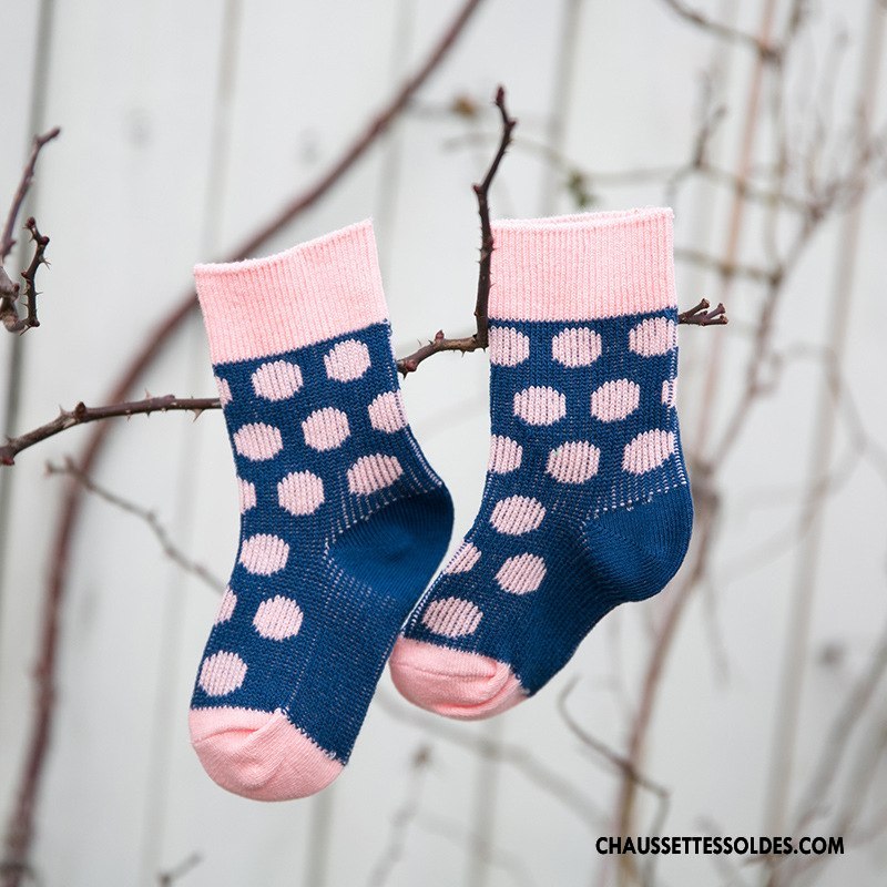 Chaussettes Mi Hautes Fille Enfant Point D'onde Chaussette Courte Printemps Le Nouveau 100% Coton Couleurs Mixtes Vert