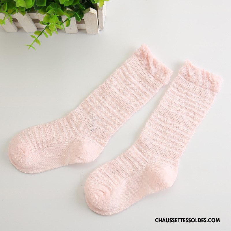 Chaussettes Mi Hautes Fille Engrener Casual Enfant Rayé Coton Bulle Jaune