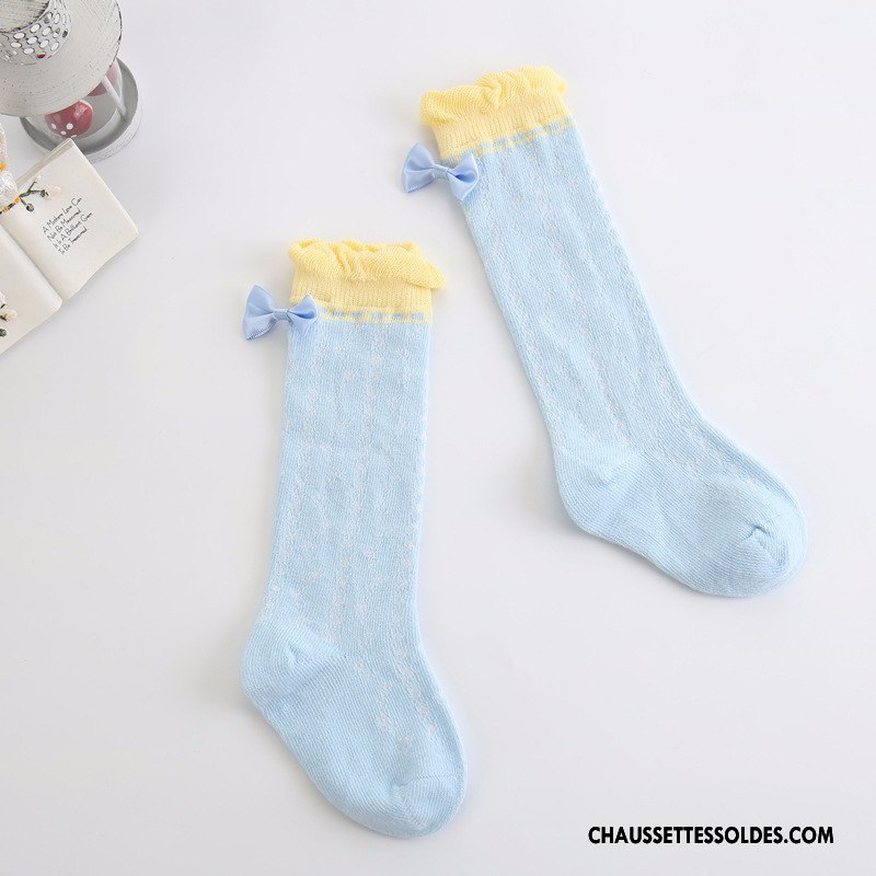 Chaussettes Mi Hautes Fille Engrener Papillon Respirant Milieu Enfant Bébé Violet