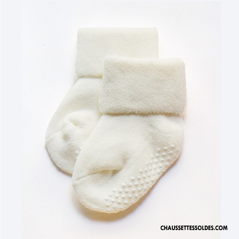 Chaussettes Mi Hautes Fille Hiver Coton Bio L'automne Le Nouveau Antidérapant Terry Vert