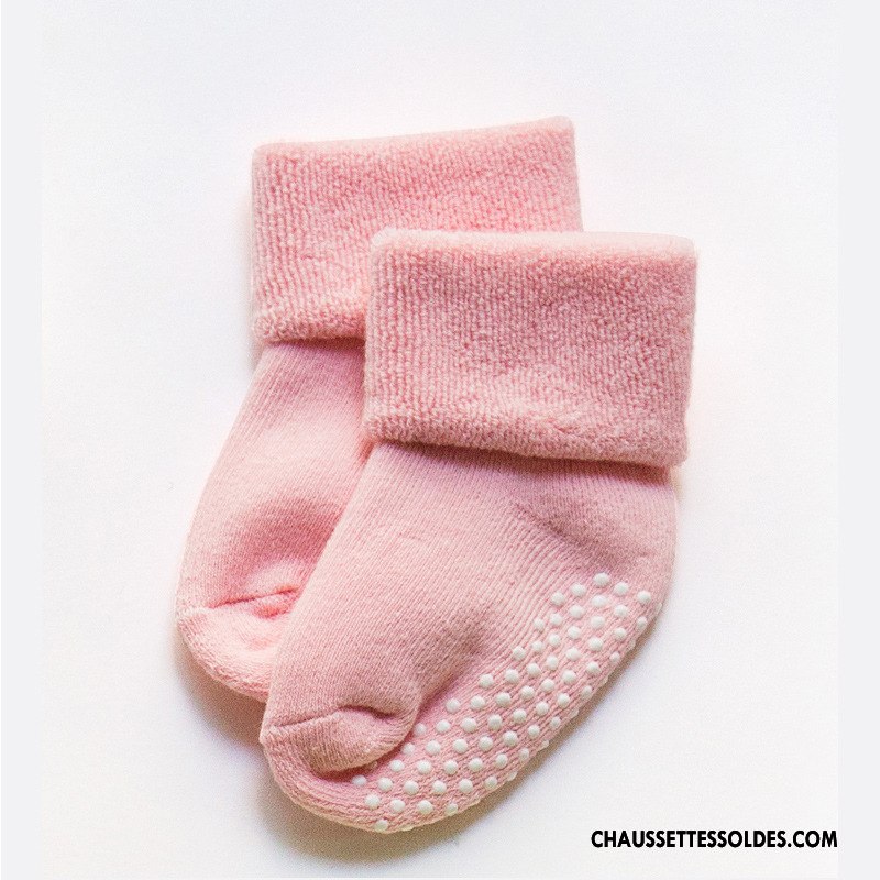 Chaussettes Mi Hautes Fille Hiver Coton Bio L'automne Le Nouveau Antidérapant Terry Vert