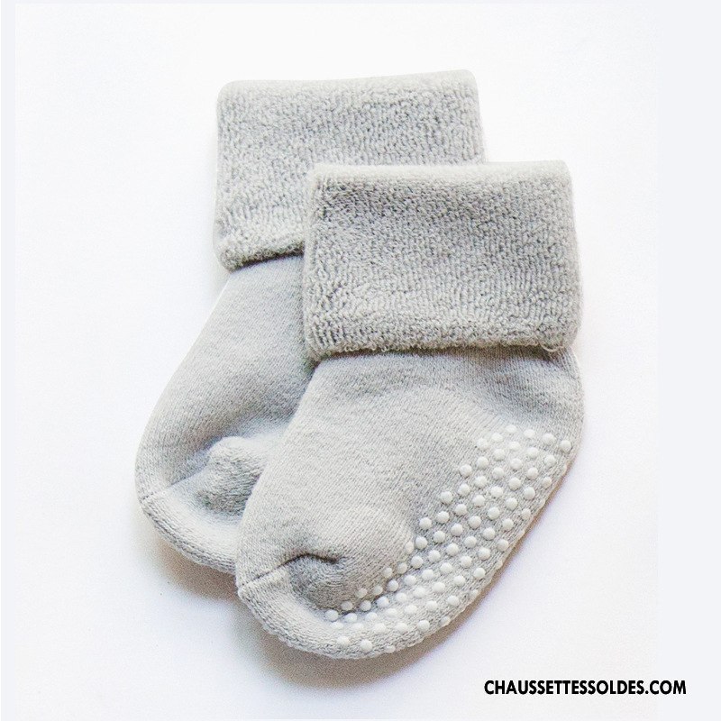 Chaussettes Mi Hautes Fille Hiver Coton Bio L'automne Le Nouveau Antidérapant Terry Vert