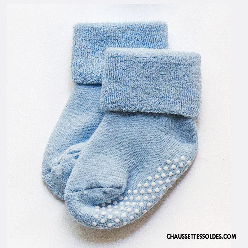 Chaussettes Mi Hautes Fille Hiver Coton Bio L'automne Le Nouveau Antidérapant Terry Vert
