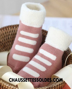 Chaussettes Mi Hautes Fille Homme Femme 100% Coton Thermiques Dessin Animé Bébé Rose