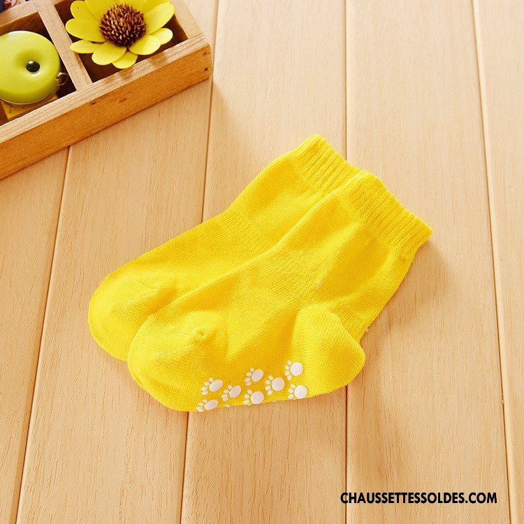 Chaussettes Mi Hautes Fille L'automne Printemps Bébé Antidérapant 100% Coton Bouche Libre Couleurs De Bonbons Pure Bleu