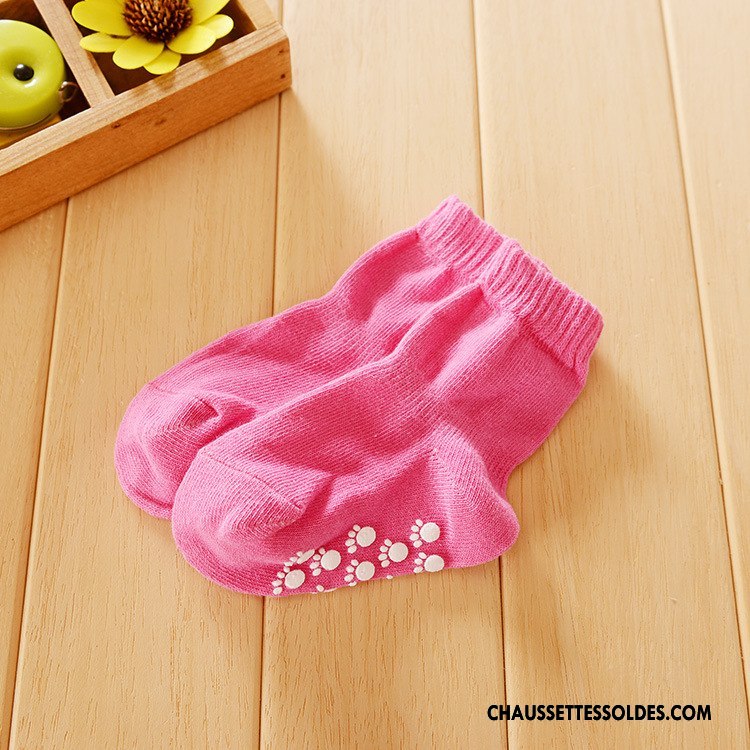 Chaussettes Mi Hautes Fille L'automne Printemps Bébé Antidérapant 100% Coton Bouche Libre Couleurs De Bonbons Pure Bleu
