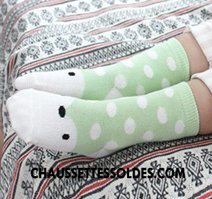 Chaussettes Mi Hautes Fille Le Nouveau Courte Antidérapant Enfant Matelassé Jaune