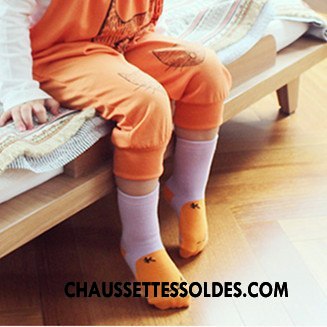 Chaussettes Mi Hautes Fille Le Nouveau Courte Antidérapant Enfant Matelassé Jaune