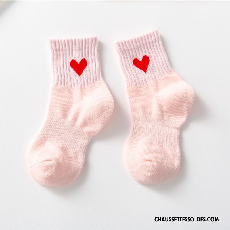 Chaussettes Mi Hautes Fille Le Nouveau Créatif Enfant Chaussettes En Coton 100% Coton Bébé Blanc