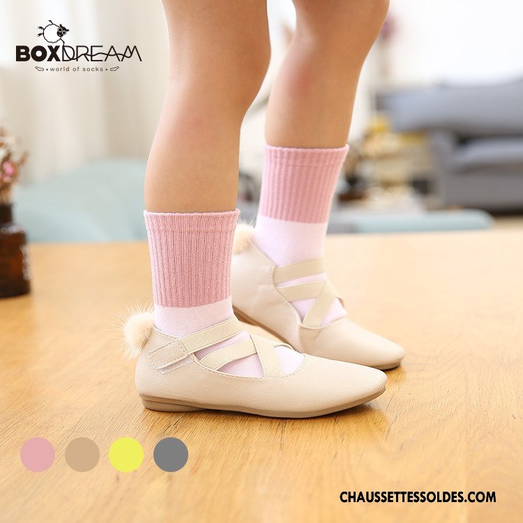 Chaussettes Mi Hautes Fille Le Nouveau Enfant Homme Mode Chaussette Courte Bébé Couleurs Mixtes Jaune