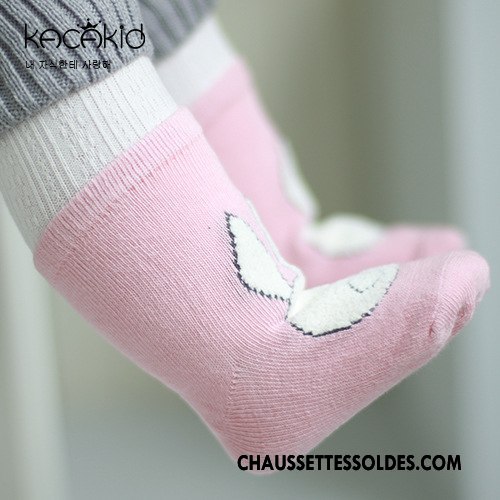 Chaussettes Mi Hautes Fille Le Nouveau Homme Enfant Hiver L'automne 100% Coton Rose