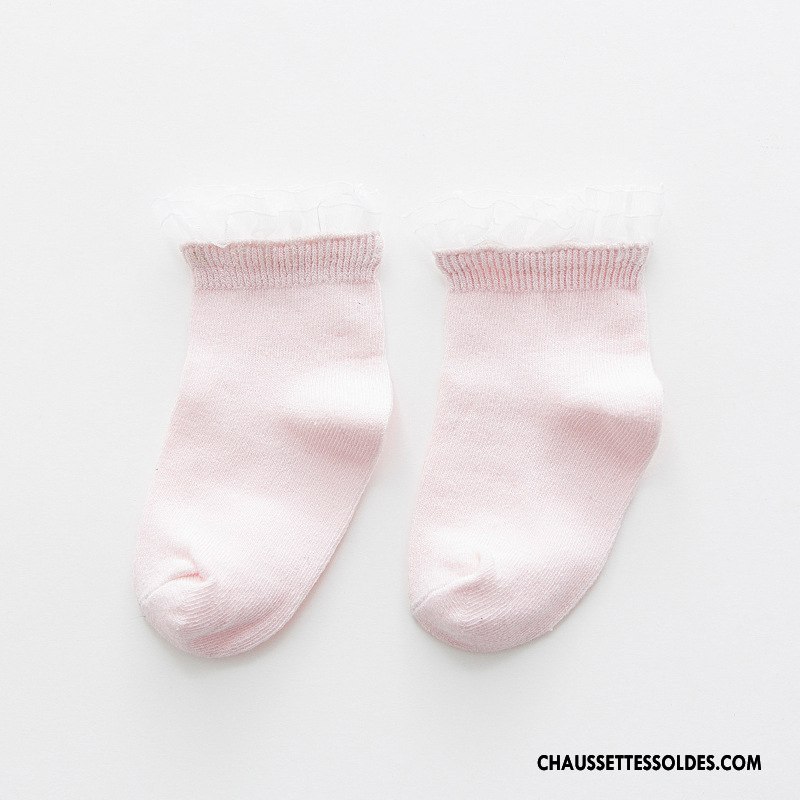 Chaussettes Mi Hautes Fille Le Nouveau Légère Printemps 100% Coton Enfant Yarn Blanc