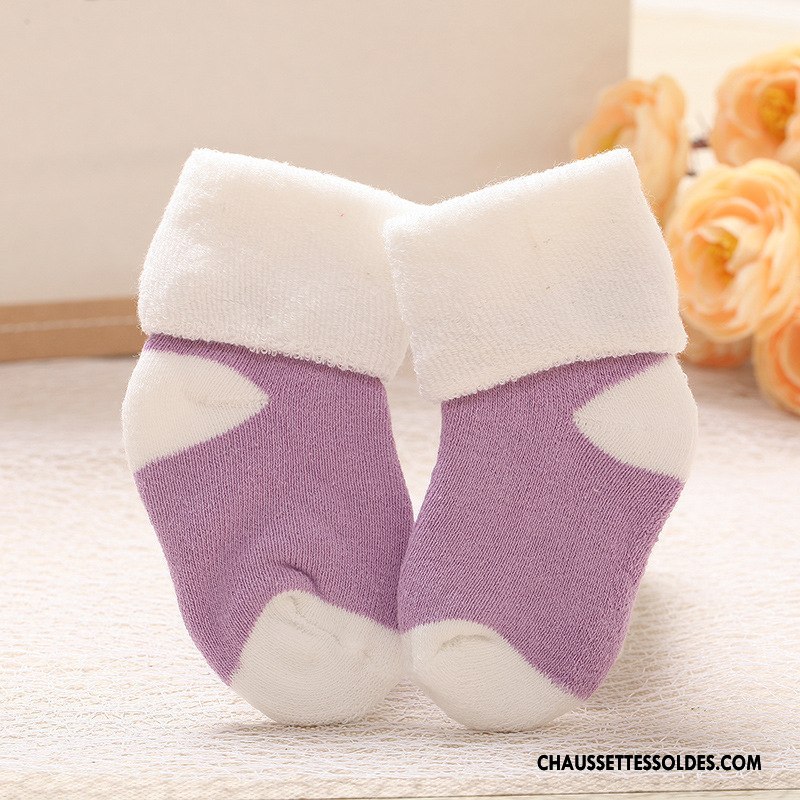 Chaussettes Mi Hautes Fille Le Nouveau Matelassé Bébé Terry Enfant Vert