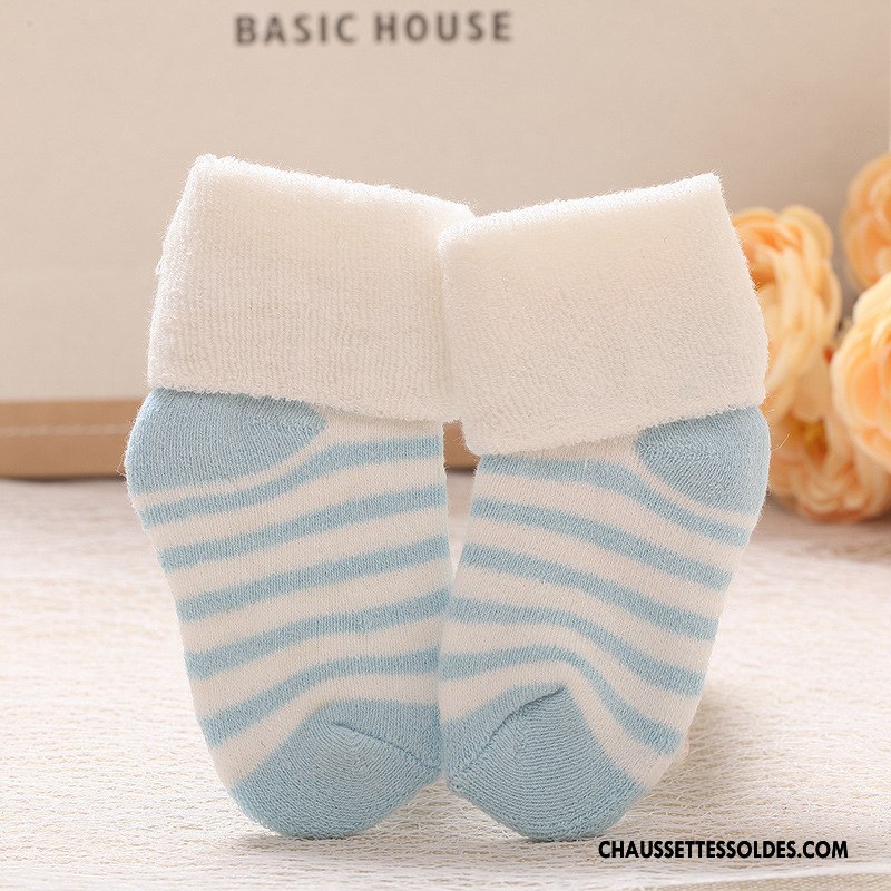 Chaussettes Mi Hautes Fille Le Nouveau Matelassé Bébé Terry Enfant Vert