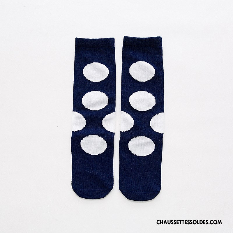 Chaussettes Mi Hautes Fille Le Nouveau Milieu Matelassé Gros Chaussettes En Coton Tous Les Assortis Blanc