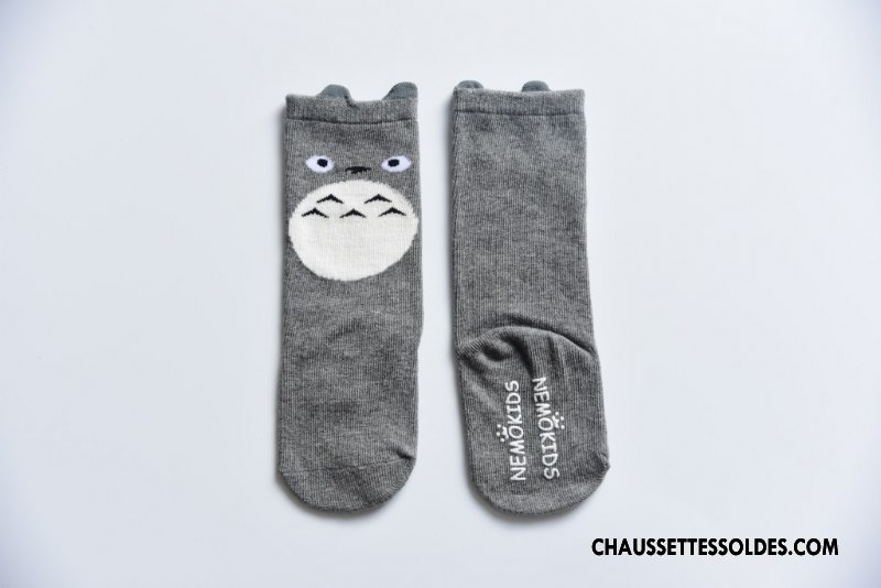 Chaussettes Mi Hautes Fille Long Stock Bébé Printemps Enfant L'automne Charmant Gris