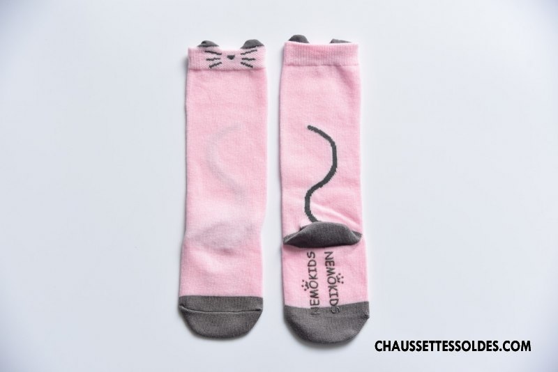 Chaussettes Mi Hautes Fille Long Stock Bébé Printemps Enfant L'automne Charmant Gris