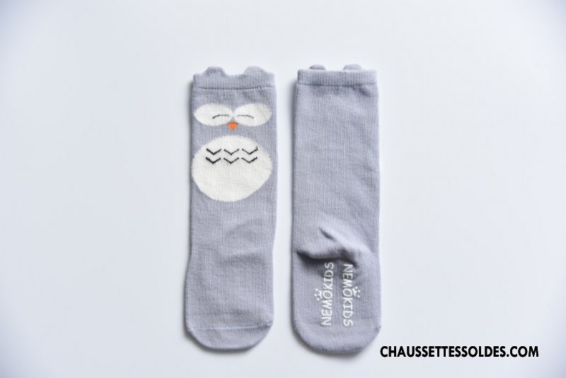 Chaussettes Mi Hautes Fille Long Stock Bébé Printemps Enfant L'automne Charmant Gris