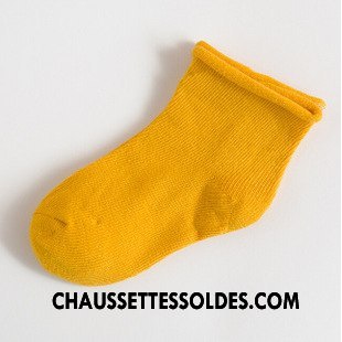 Chaussettes Mi Hautes Fille Matelassé Bébé Bouche Libre 100% Coton Enfant Ourlet Pure Vert