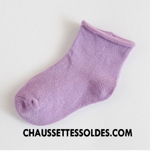 Chaussettes Mi Hautes Fille Matelassé Bébé Bouche Libre 100% Coton Enfant Ourlet Pure Vert