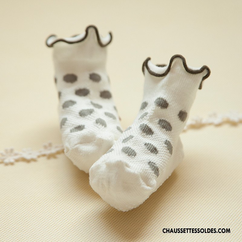 Chaussettes Mi Hautes Fille Matelassé Bébé Princesse Engrener Été Le Nouveau Blanc