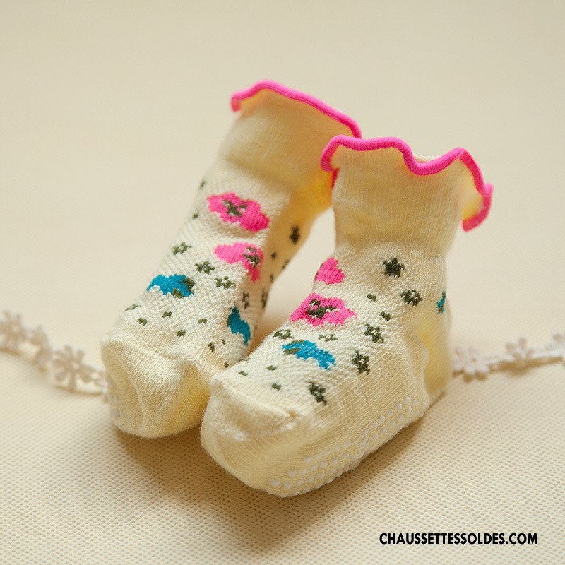 Chaussettes Mi Hautes Fille Matelassé Bébé Princesse Engrener Été Le Nouveau Blanc