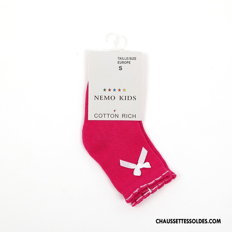 Chaussettes Mi Hautes Fille Matelassé Enfant Bébé Papillon Bouche Libre Femme Pure