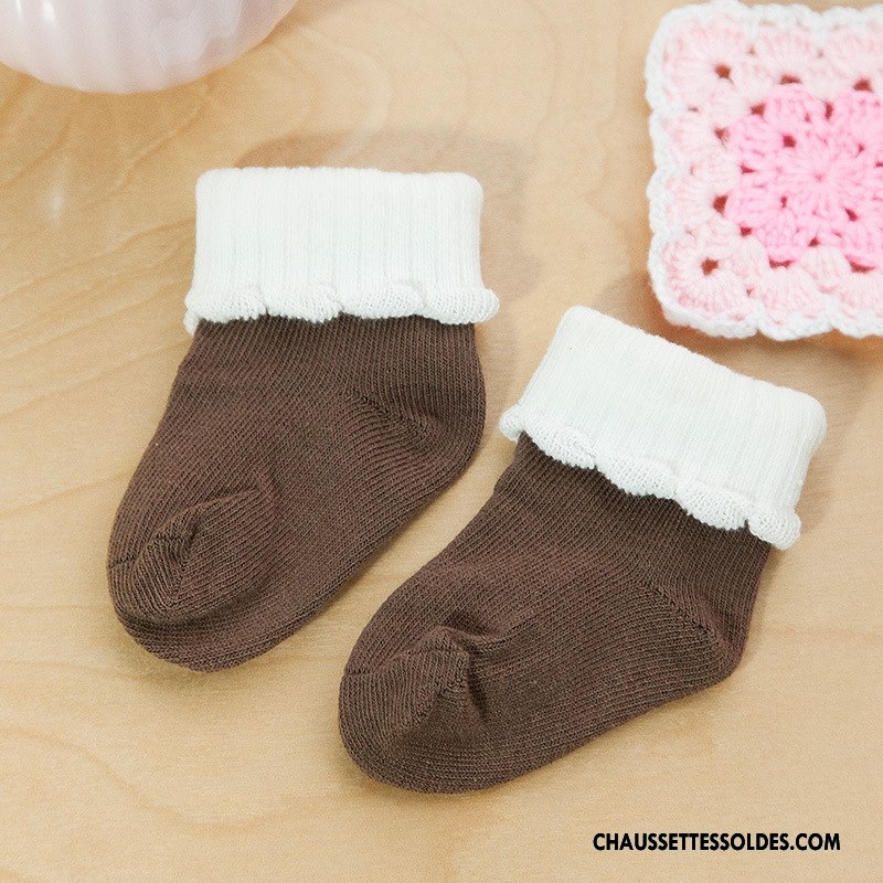 Chaussettes Mi Hautes Fille Matelassé L'automne Femme Homme Enfant Coton Bio Pure Rose