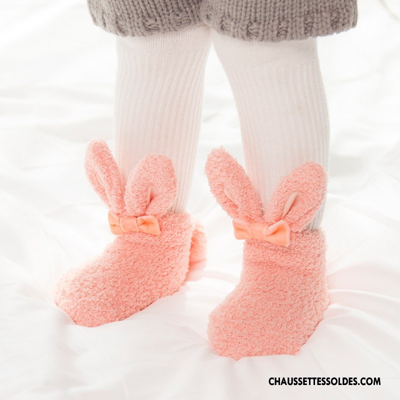Chaussettes Mi Hautes Fille Milieu Charmant L'automne Enfant Femme Bébé Blanc Gris