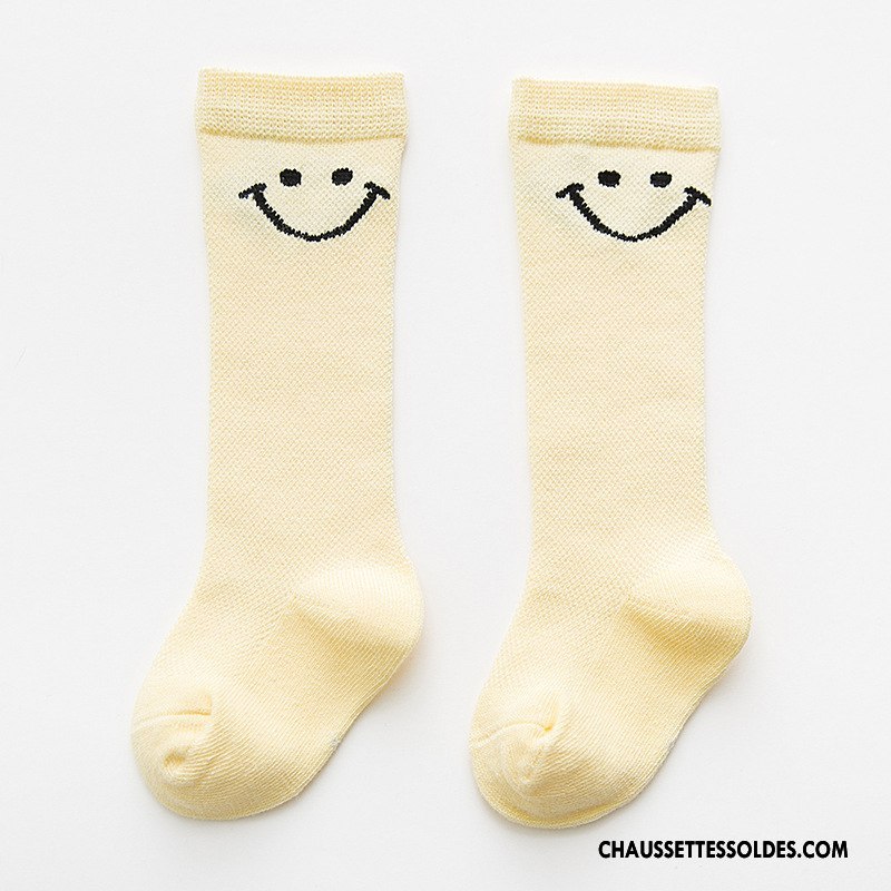 Chaussettes Mi Hautes Fille Milieu Enfant Bébé Rayé 100% Coton Printemps Bleu
