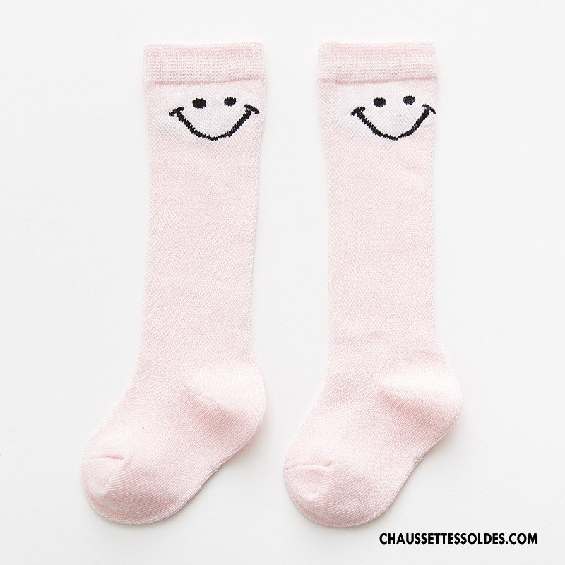 Chaussettes Mi Hautes Fille Milieu Enfant Bébé Rayé 100% Coton Printemps Bleu