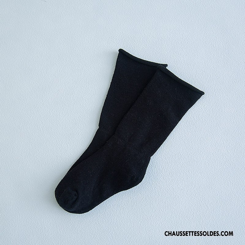 Chaussettes Mi Hautes Fille Milieu Hiver L'automne Enfant Matelassé Le Nouveau Pure Rose
