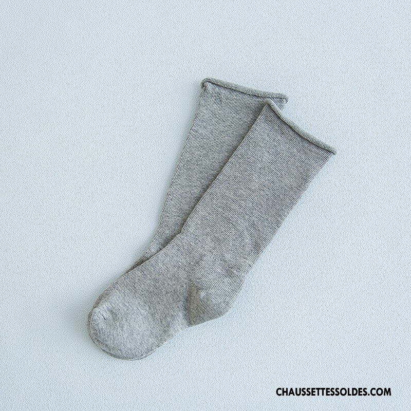 Chaussettes Mi Hautes Fille Milieu Hiver L'automne Enfant Matelassé Le Nouveau Pure Rose