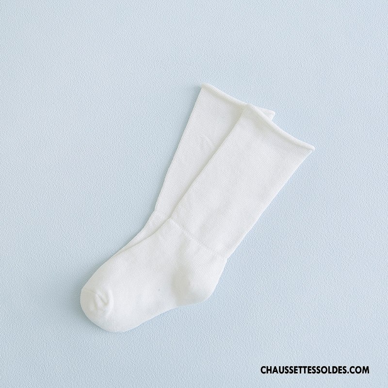 Chaussettes Mi Hautes Fille Milieu Hiver L'automne Enfant Matelassé Le Nouveau Pure Rose