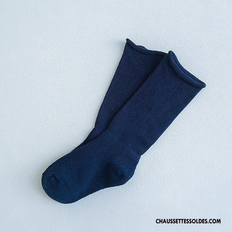 Chaussettes Mi Hautes Fille Milieu Hiver L'automne Enfant Matelassé Le Nouveau Pure Rose