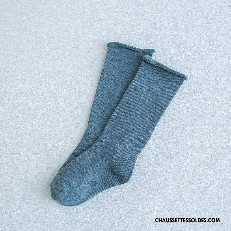 Chaussettes Mi Hautes Fille Milieu Hiver L'automne Enfant Matelassé Le Nouveau Pure Rose