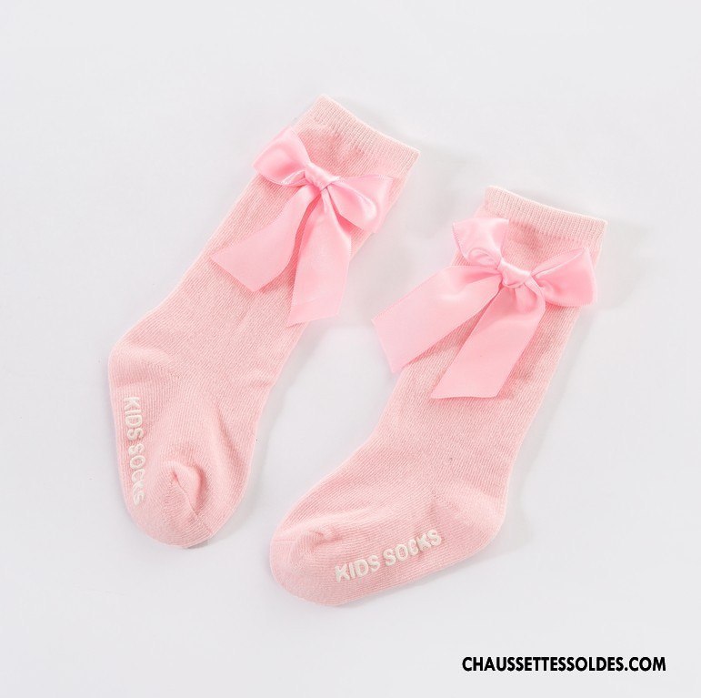 Chaussettes Mi Hautes Fille Milieu Papillon Bébé Le Nouveau Princesse L'automne Jaune Clair