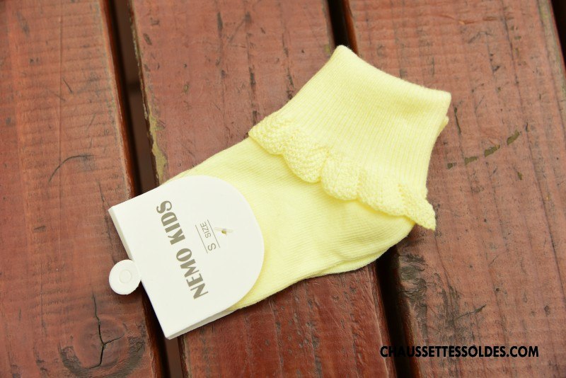 Chaussettes Mi Hautes Fille Nouvelles Arrivées Matelassé Beige Exquis Coton Bio Dentelle Blanc