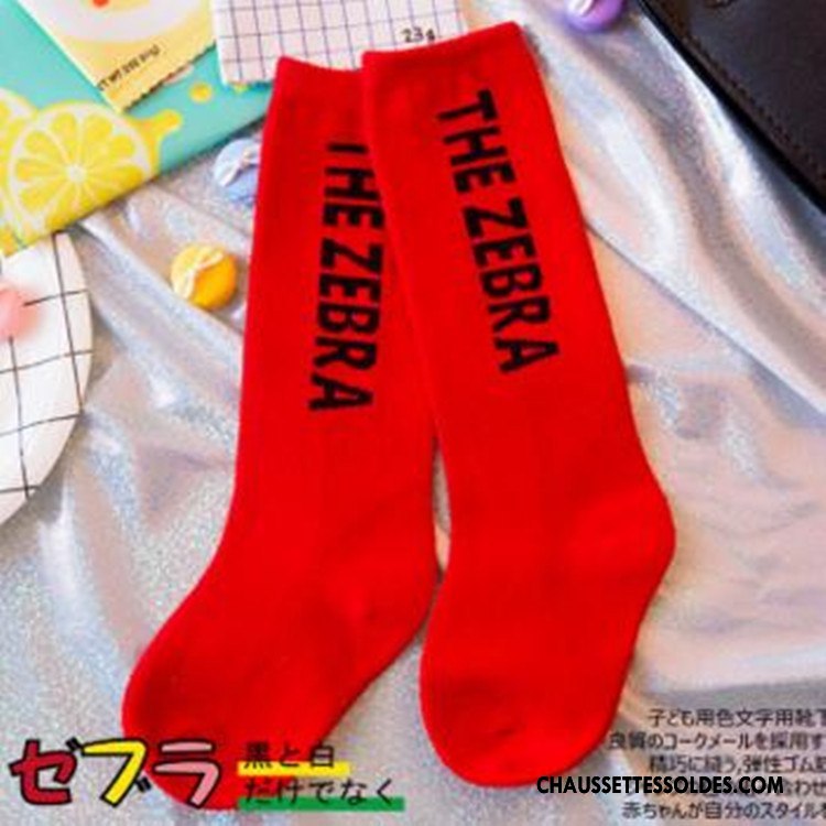 Chaussettes Mi Hautes Fille Original Lettre Milieu Élève Tendance Désign Jaune