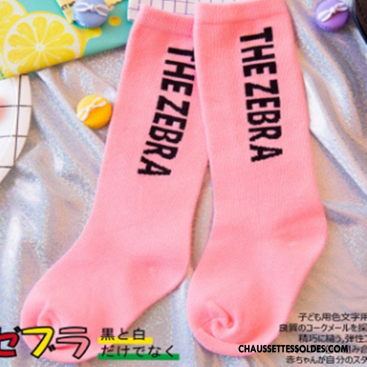 Chaussettes Mi Hautes Fille Original Lettre Milieu Élève Tendance Désign Jaune