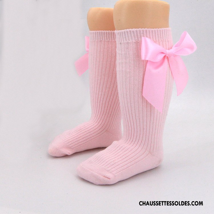 Chaussettes Mi Hautes Fille Papillon Milieu Enfant Bébé Gros Princesse Blanc
