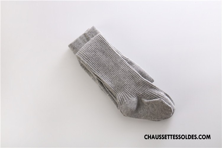 Chaussettes Mi Hautes Fille Printemps Beige Enfant Coton Bio L'automne Guêtres Leggings Blanc