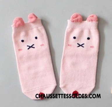 Chaussettes Mi Hautes Fille Printemps Enfant Le Nouveau Antidérapant Dimensionnel Coton Bio Blanc