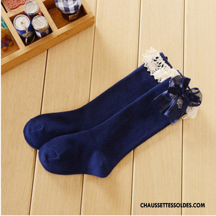 Chaussettes Mi Hautes Fille Printemps Papillon L'automne Enfant Milieu Chaussettes En Coton Marron / Brun