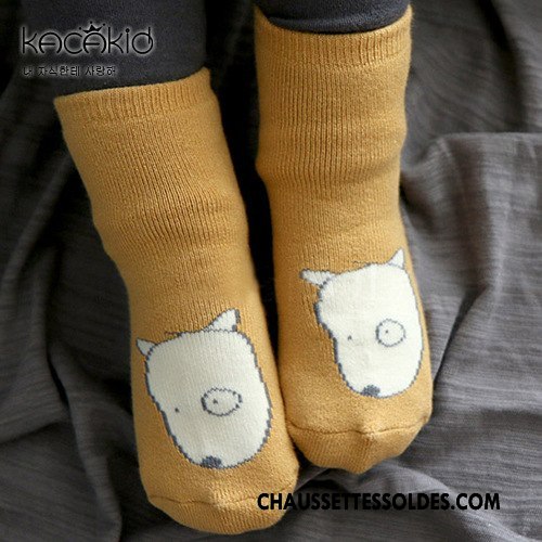 Chaussettes Mi Hautes Fille Renard Hiver Le Nouveau Terry Dessin Animé L'automne Rouge