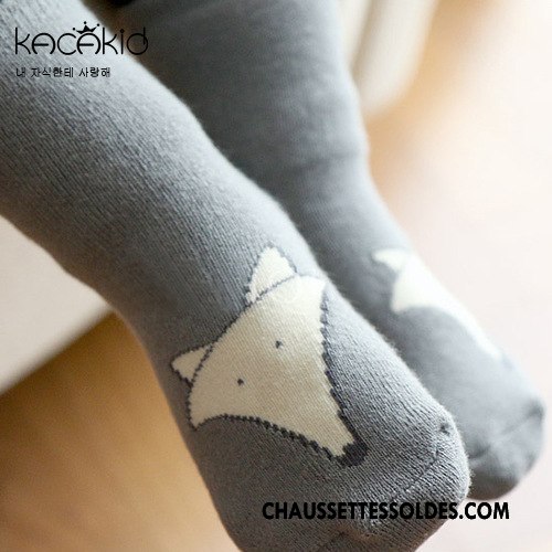 Chaussettes Mi Hautes Fille Renard Hiver Le Nouveau Terry Dessin Animé L'automne Rouge